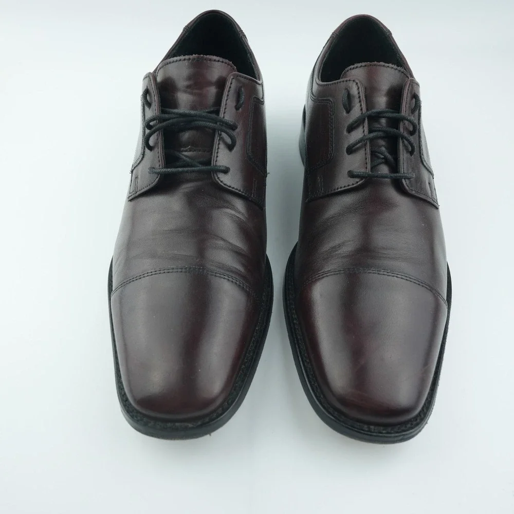J. Murphy Johnston & Murphy Dress Shoes Mens 9.5M Burgundy Cap Toe Leather
